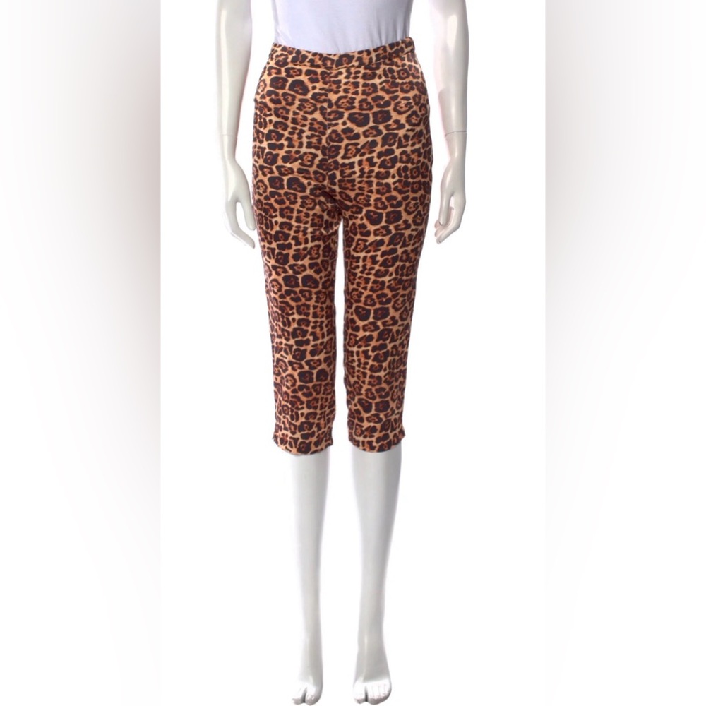 Azeeza Shreya stretch CDC Leopard Print Women's Capris - Picture 3 of 9